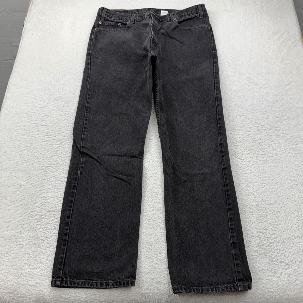 Levis 505 Mens Faded Black Regular Fit Straight Leg Jeans 40x32 00505-0260